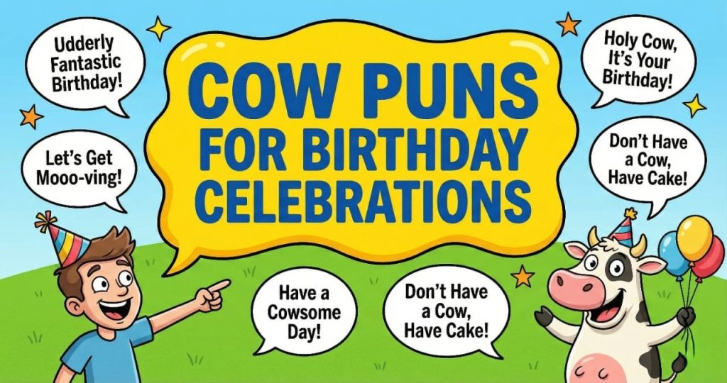 Cow Puns for birthday celebration 1
