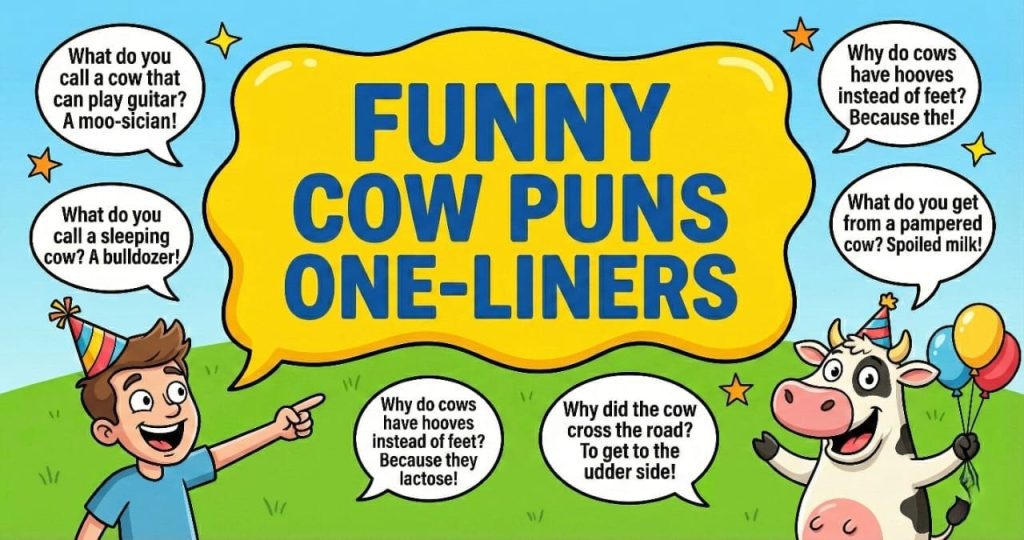 Funny Cow Puns one linears