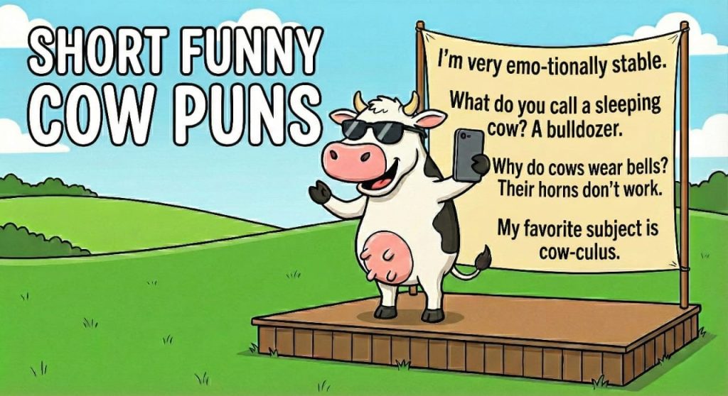 short funny cow puns