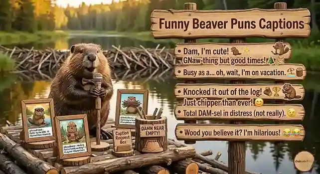 Funny Beaver Puns Captions