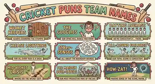 Cricket Puns Team Names