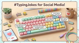 typing jokes for social media